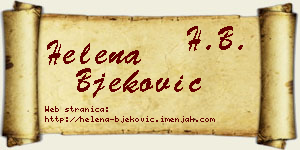 Helena Bjeković vizit kartica
